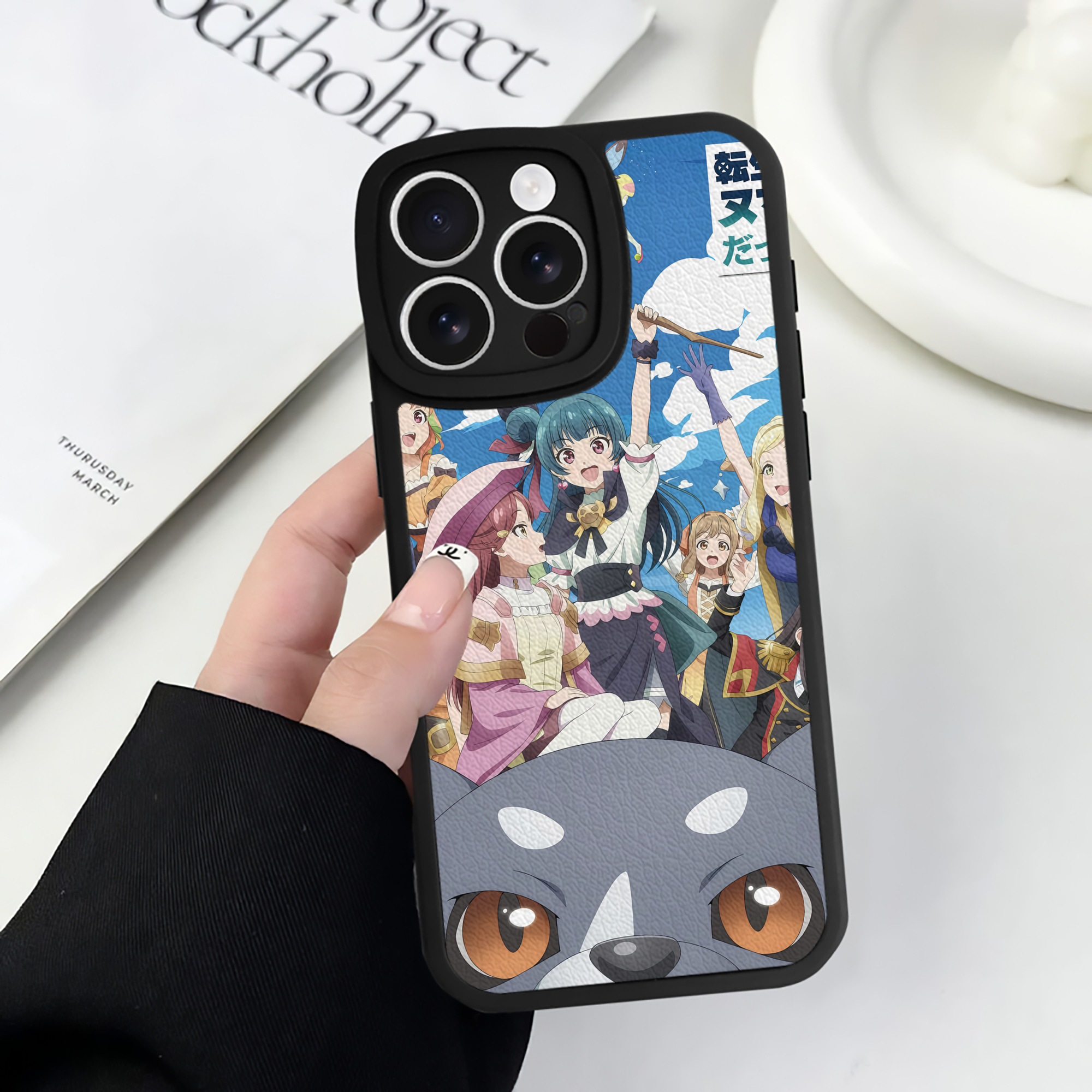（画像用） 転スラ Regarding Reincarnated to Slime 【iPhone 16シリーズ対応】シリコンスマホケース（レザー調） 材質：シリコン